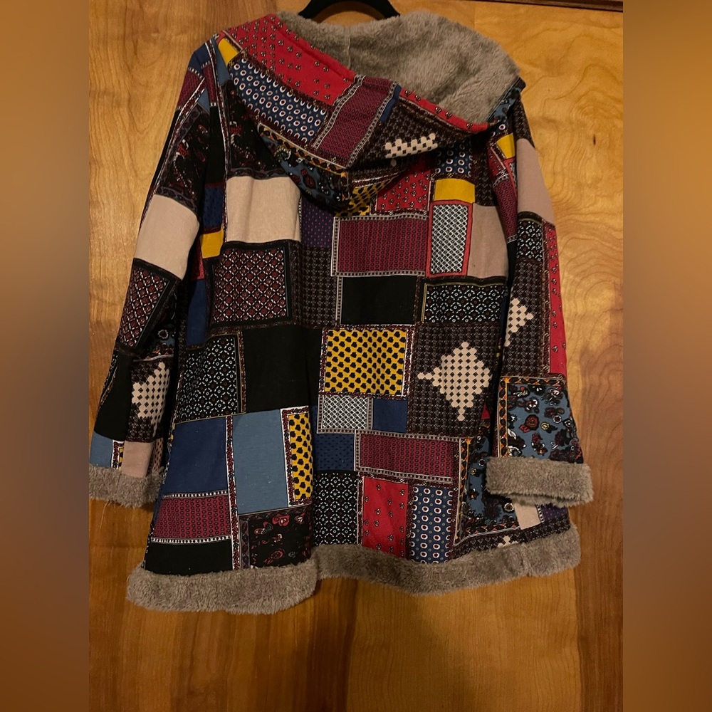 Patchwork Hooded Jacket - image 6